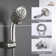 Retro Wall Mount 3 Funtions Rainfall Shower System with 3 Setting Handheld, Bath Spout, Rough-In Valve and Diverter