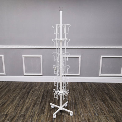 Greeting Card Rack 24-Pocket 6" Wide Pocket (Fits 5 x 7" Cards with Envelop) CD DVD Metal Display
