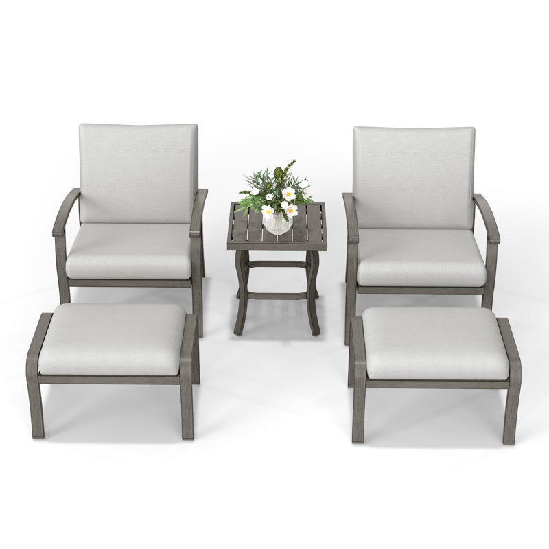 Kannyn 2 - Person Patio Conversation Sets with Cushions