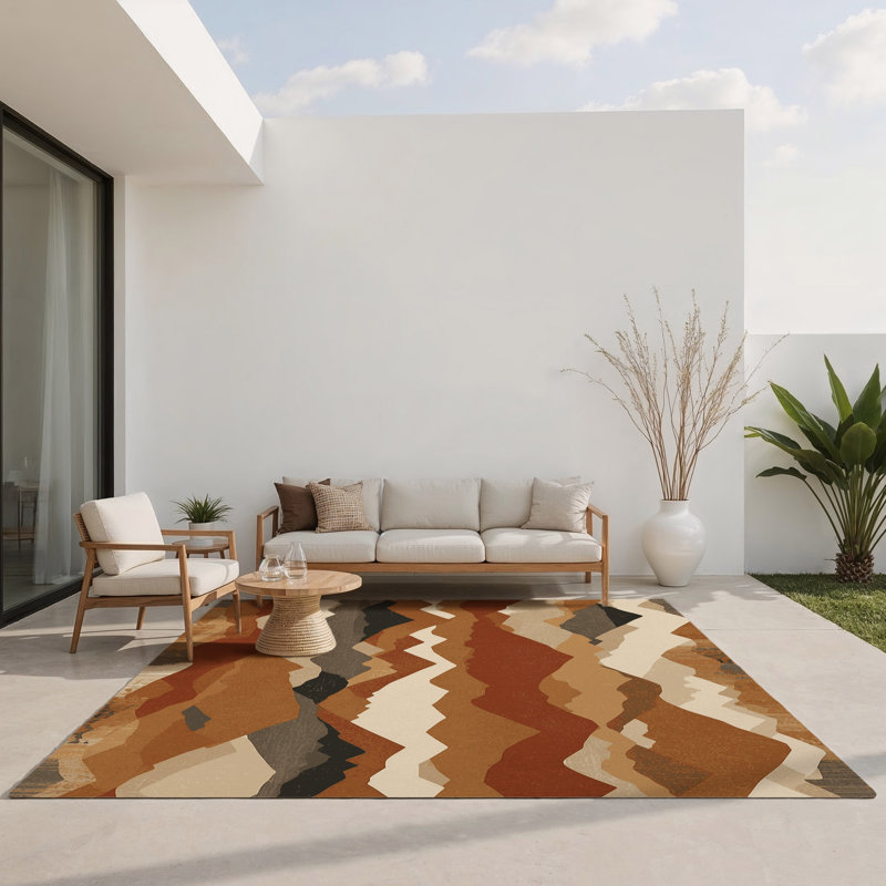 Tapis intérieur et extérieur Mirage, Rectangle 1'6" x 2'6"