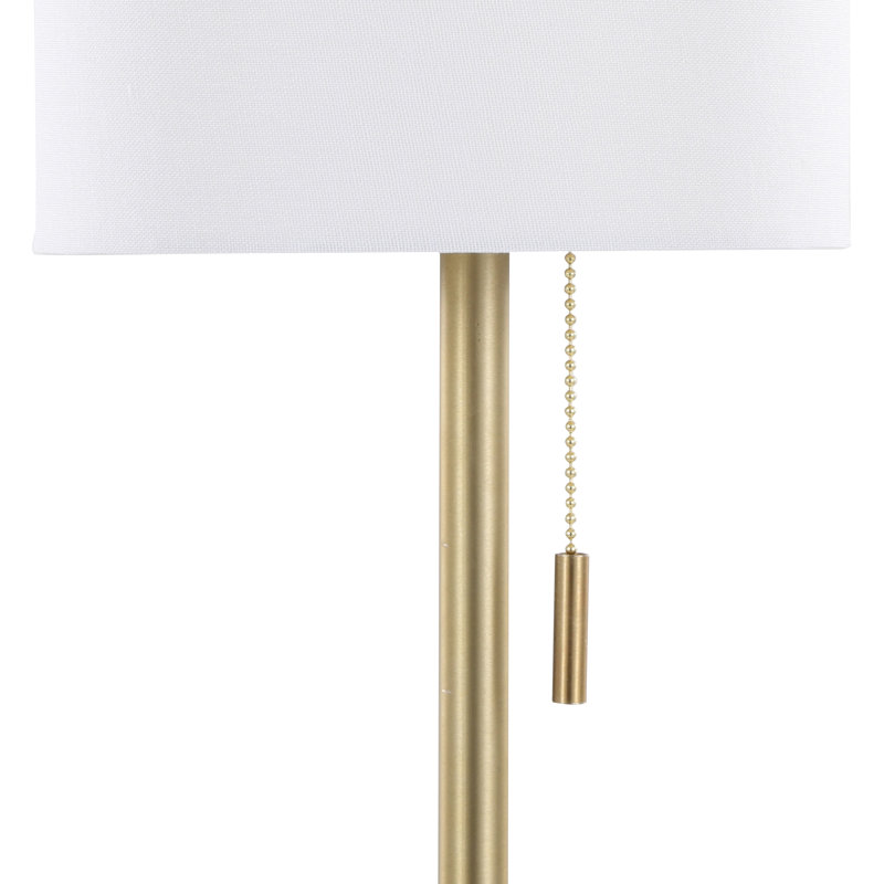 Ensemble de lampe de table avec USB 31,75 "Kelci, Plaqué or, Blanc
