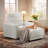 Upholstered Power Reclining Chaise Lounge with Cup Holder and Wireless Charging Function-136747316
