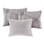 Ensemble de literie 6 pièces élégant en polyester gris foncé pour la maison