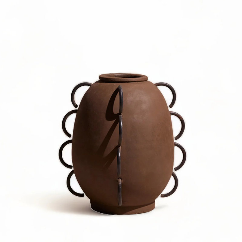 Elliot Terracota Vessel, Dark Terracotta