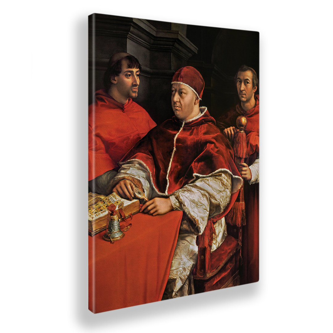 Leinwandbild Portrait of Pope Leo X von Raphael Sanzio