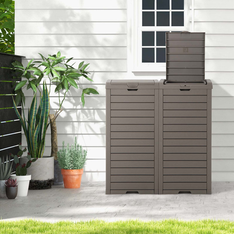 Plastic Manual Lift Kitchen Trash Can - 31 Gallons