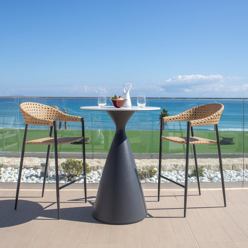 Nalle Patio Dining Armchair with Cushion, Graphite