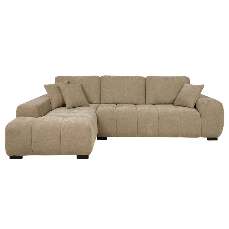 Canapé modulaire rembourré Plather Camel, Tissu chameau