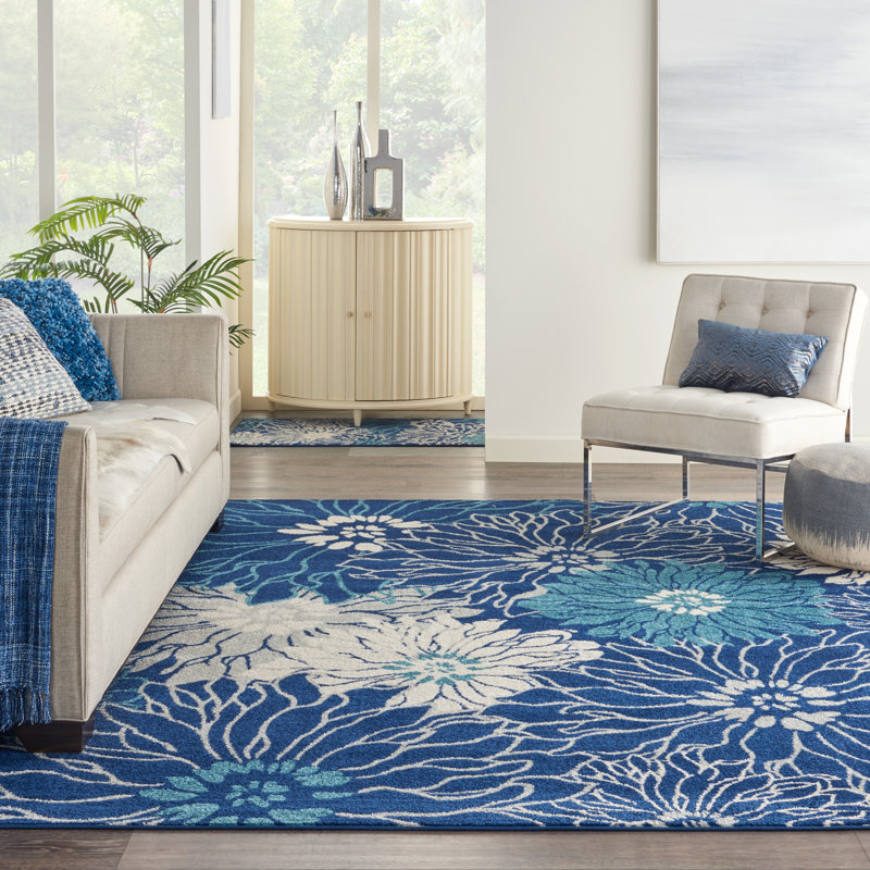 Rhudine Floral Indoor Rug, Rectangle 9' x 12'