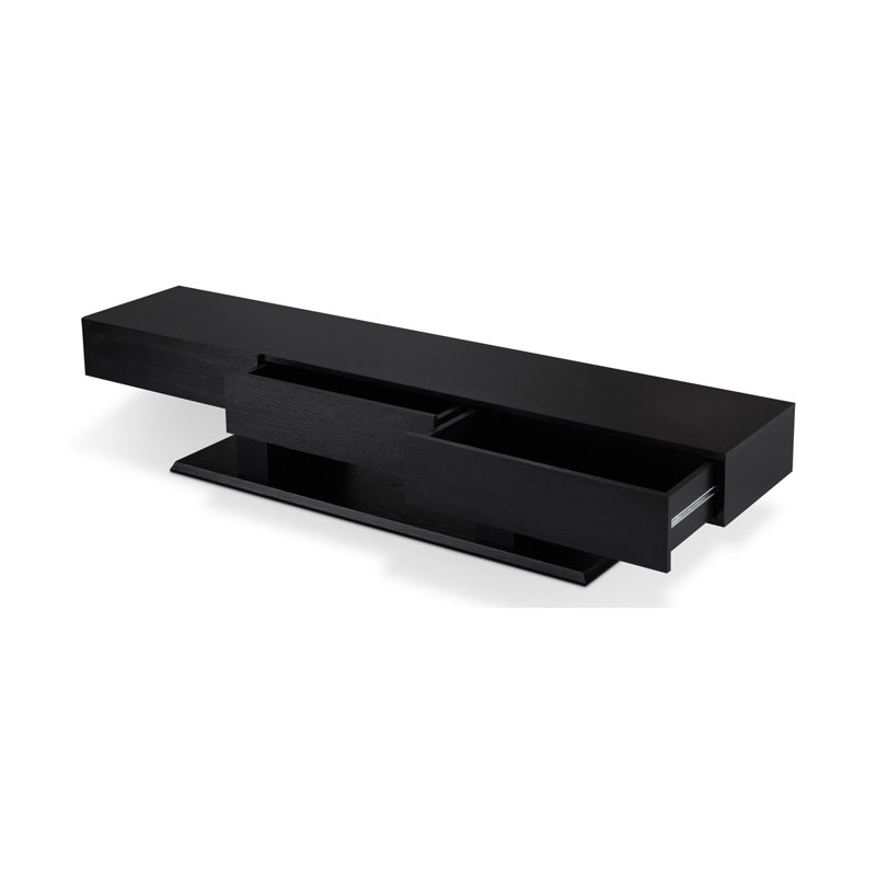 Meuble télé noir à 3 tiroirs