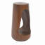 Table d'appoint d'extérieur, table de bout à conception creuse, table de tabouret de jardin de patio, table d'appoint décorative pour terrasse de balcon de plage, béton léger, texture semblable au bois, couleur brun antique-720926831