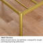 Structure de lit plateforme en métal et acier avec tête de lit respirante pour grand lit - Beige + grand or fonctionnel