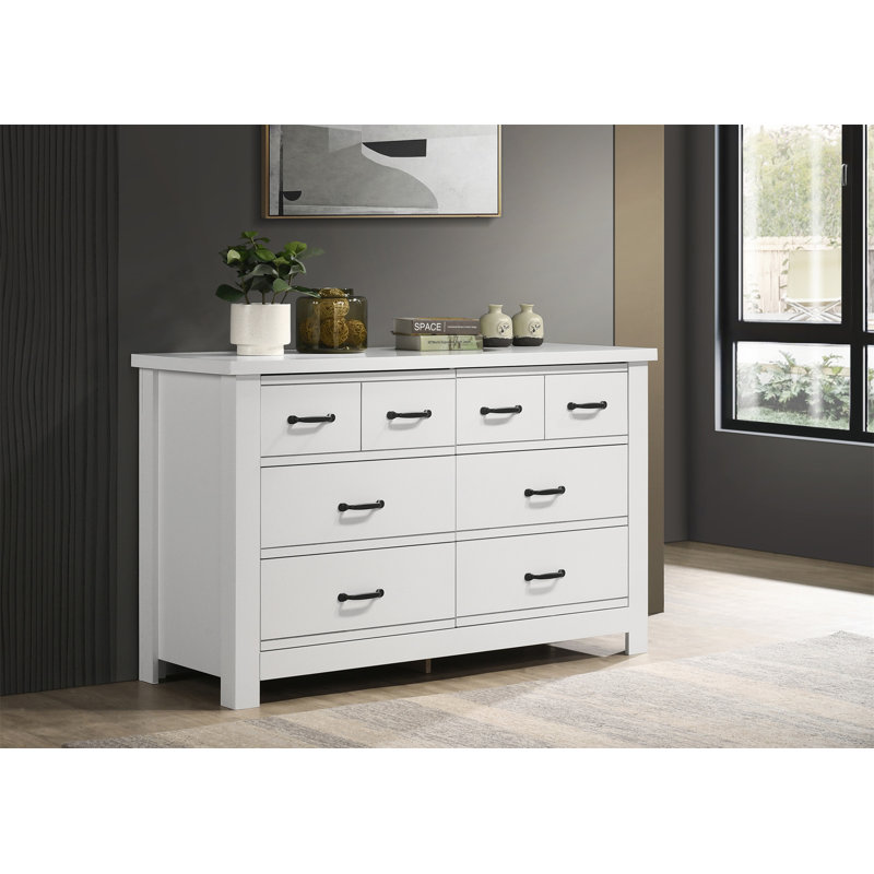 Commode blanche 6 tiroirs Cassini