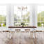 Table de salle à manger 70,87 "Modern Farmhouse Ironwood (blanc)-474457860-474457867
