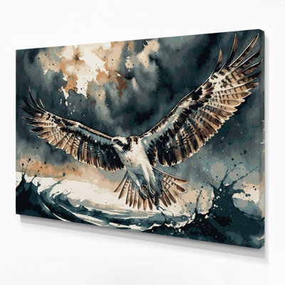 Birds Osprey Blue Canvas Wall Art