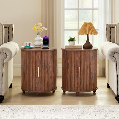 End Table With Storage And Charging Station