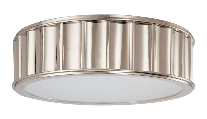 Middlebury 2-Light Flush Mount, Aged Brass, 4"H x 13"W