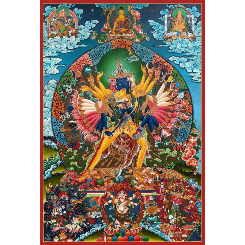 Kalachakra, divinité Thangka (Thangka sans brocart)