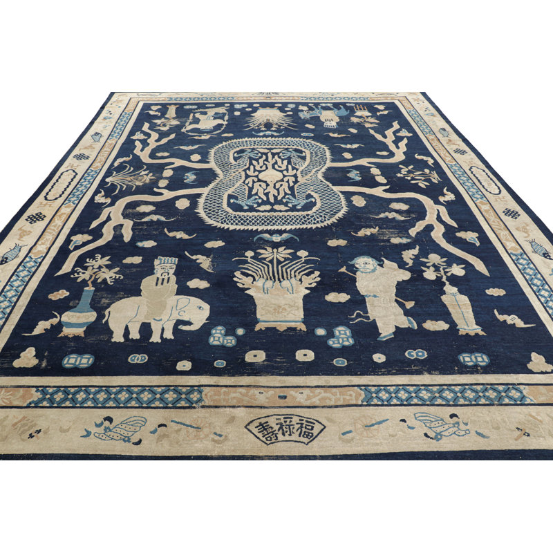 One-of-a-Kind 11'x13'4” Hand Knotted Area Rug
