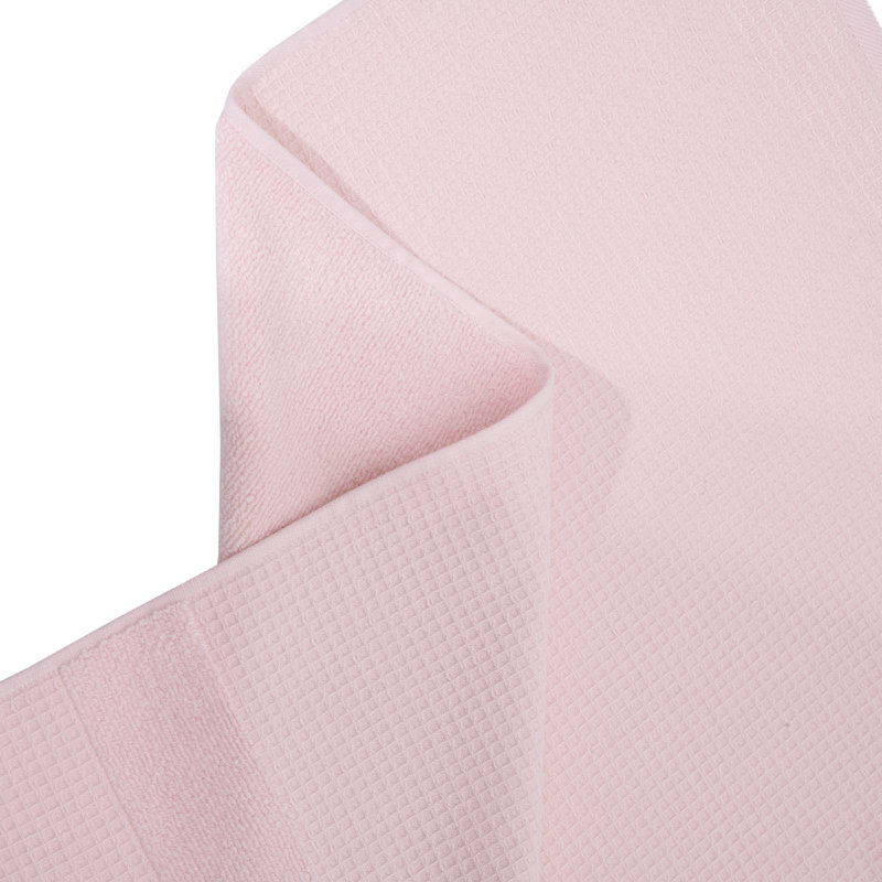 Adayshia Midweight Waffle Bath Towel, Pink