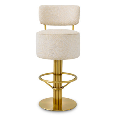 Carleton Upholstered Bar Stool with Metal Frame
