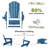 Mallette Adirondack Wood Texture HDPE Foldable Chair Pit Chair with Cup Holder-103547253