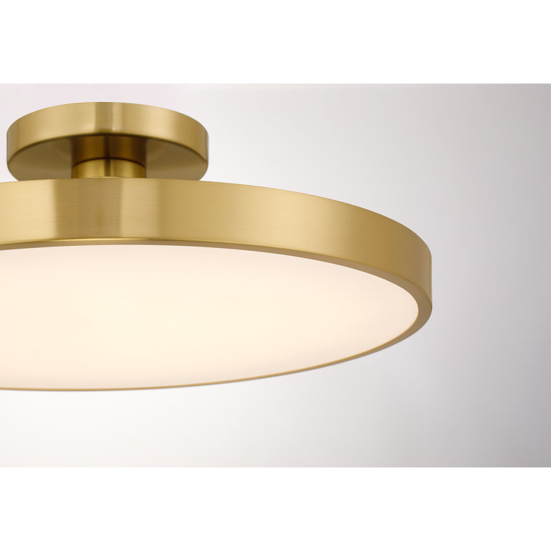 Thayer 1-Light LED Ceiling Light in Brass, Brass