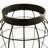 Aure Metal Caged Style Black Decorative Jars with Wood Lids Set