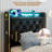  49.2" Tall Twin Xl Bed Frames With Storage Drawers, Velvet Upholstered Platform Bed With Wingback Storage Headboard, Led Lights & Charging Station, No Box Spring Needed, Noise Free, Black-545559624-545559638