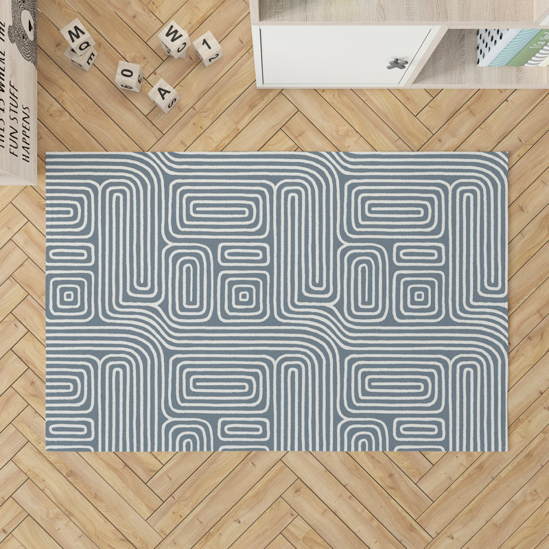 Timeless Walk Activity Mat, Blue, Rectangle 3' x 5'