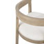 Ensemble de salle à manger 6 personnes Daney avec fauteuils rembourrés et base à double piédestal cannelé-129681283-129681284