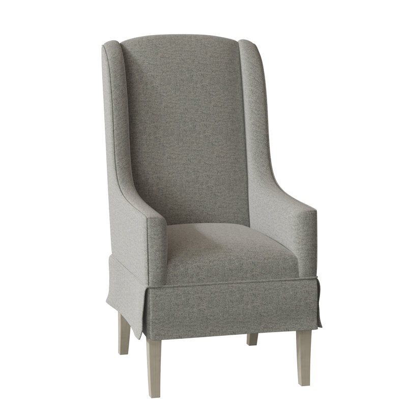 Fauteuil à oreilles rembourré Reed, 3160 platine, Noisette