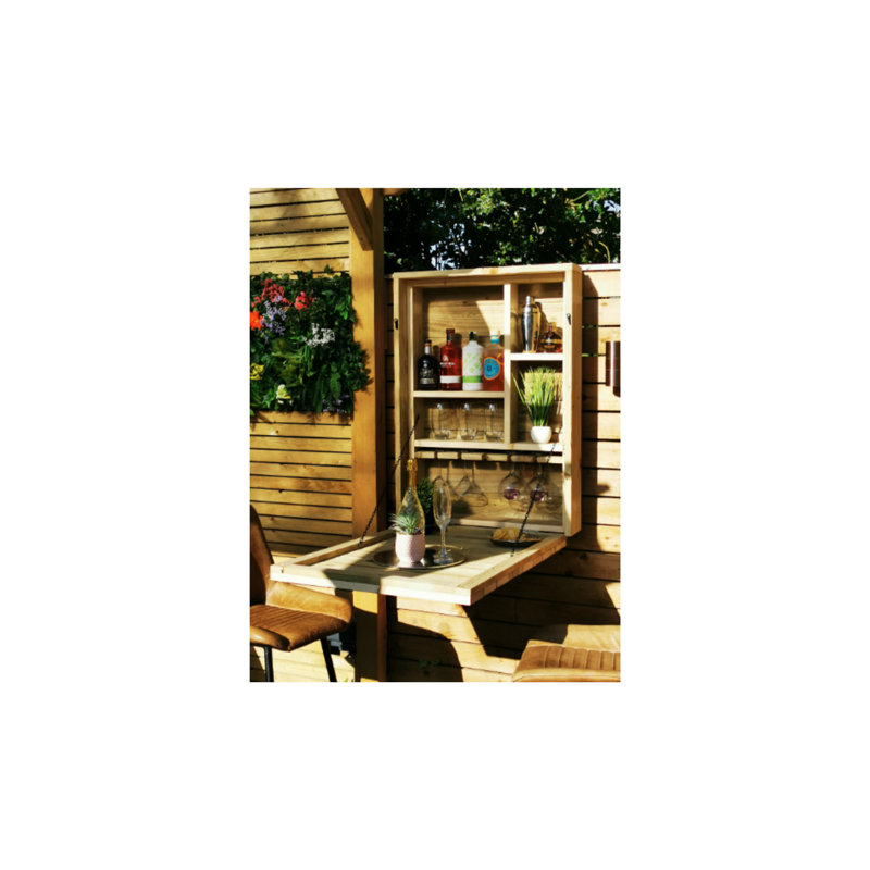 Kinnard 98cm Solid Wood Mini Bar