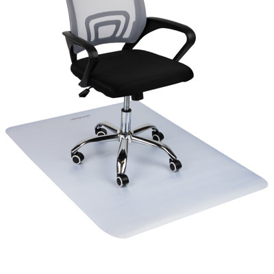 Tapis de chaise de bureau pour lecteur de planchers de bois franc Mind Reader, protecteur sous le bureau, roulant, PVC, L 47 po x l 35,25 po x H 0,125 po, transparent