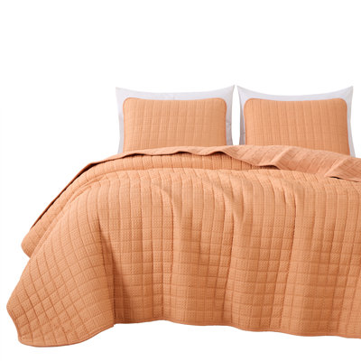 Wilmer Waffle Weave Textured Quilt Set