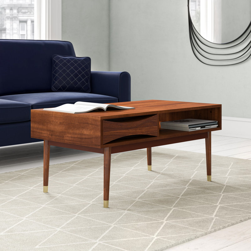 Aquebogue Four Leg Coffee Table with Storage