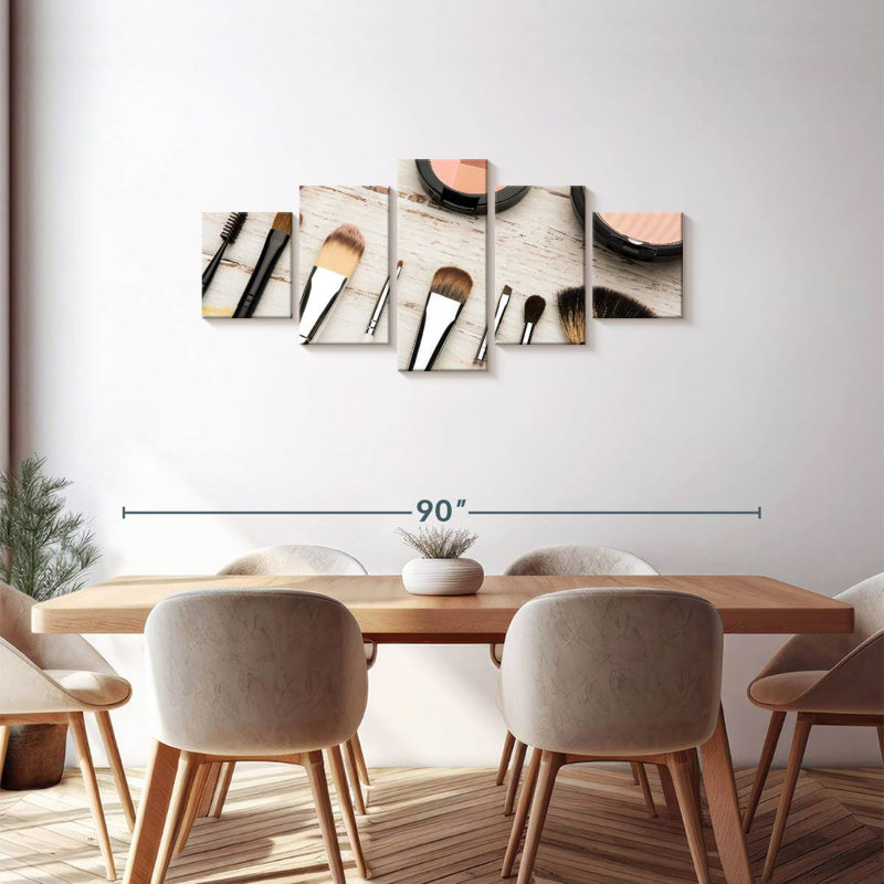 Makeup Tools, 30" H x 68" W
