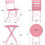 Ensemble bistro 3 pièces, table et chaises avec cadre en acier, meubles de patio peu encombrants, rose-1403633994