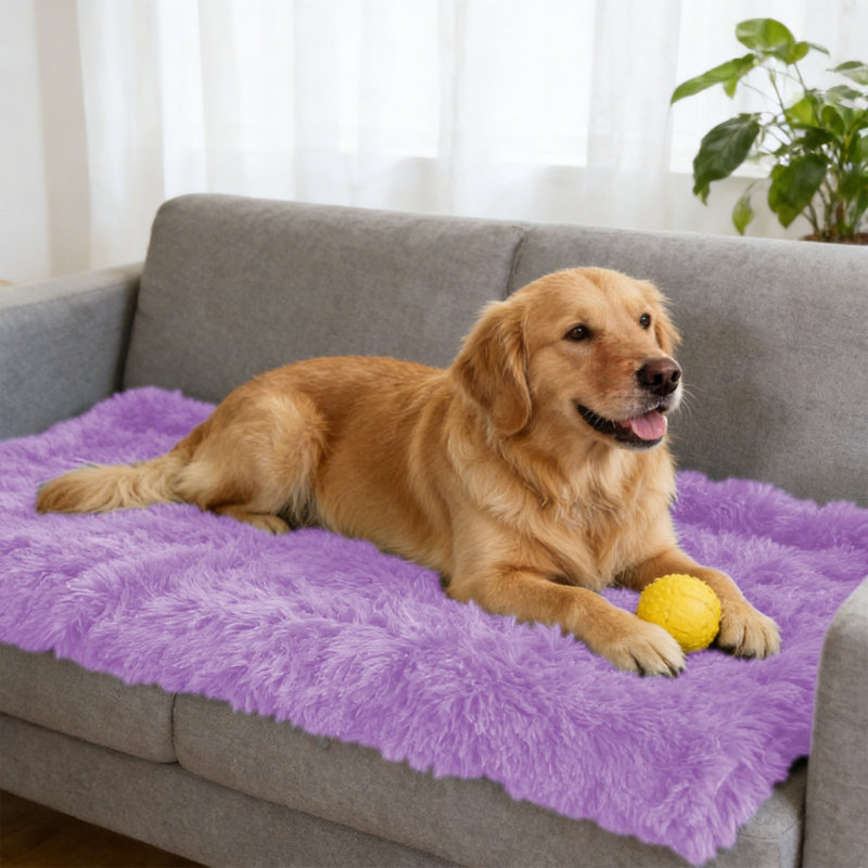 Fourrure pour animaux de compagnie Furry Four Season Warm Large, 30,71 x 21,26 pouces, café, Mauve