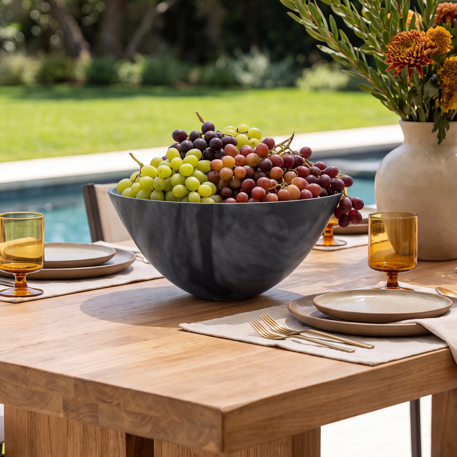 Pearla Serving Bowl, Alabaster Black