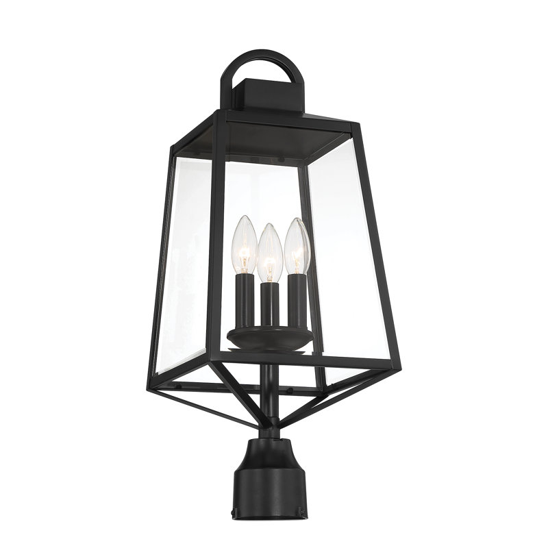 Lampadaire d'extérieur à 3 lumières Nanok (noir)