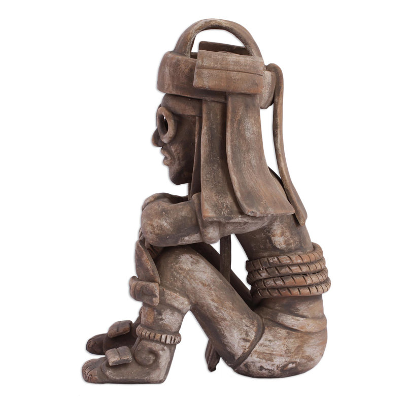 Hand Crafted Aztec Archaeological Ceramic Figurine