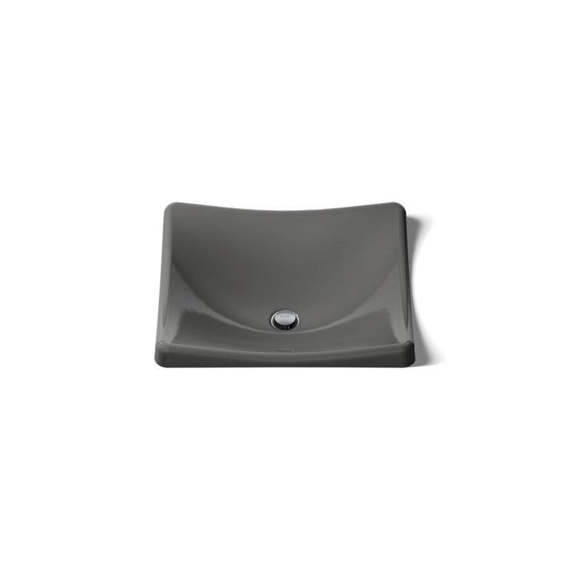 DemiLav Metal Specialty Vessel Bathroom Sink, Thunder Gray
