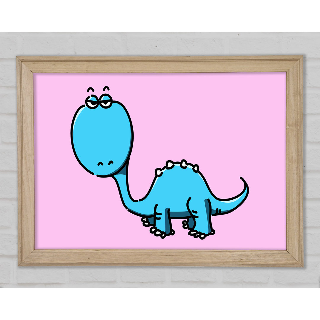 Dinosaurier Not Impressed Pink - Einzelner Bilderrahmen Kunstdrucke