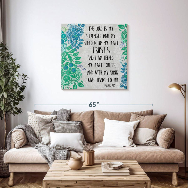 Verset biblique Tergel Paisley II, H 36 po x l 36 po