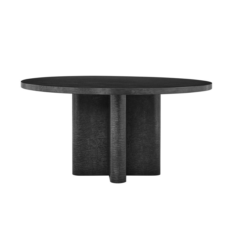 Kesden Round Dining Table, Silent Black