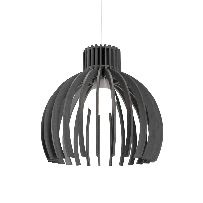 Luminaire suspendu Stecche Di Legno, 8.66" H x 8.46" W x 8.46" D, Organic Grey