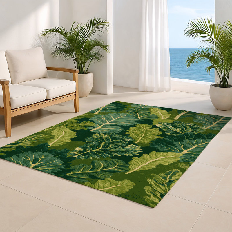 Tapis vert d'intérieur et d'extérieur Botanical, Rectangulaire 2 pi x 3 pi