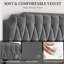 Upholstered Bed Frame with with Diamond Button-Tufted Headboard-911088198-910678840