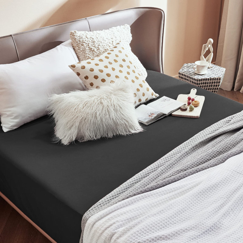 Bedsure Fitted Sheet Deep - Bed Sheets Extra Deep Pocket made of Soft Brushed Microfiber for Bed, Single (3') Fitted Sheet